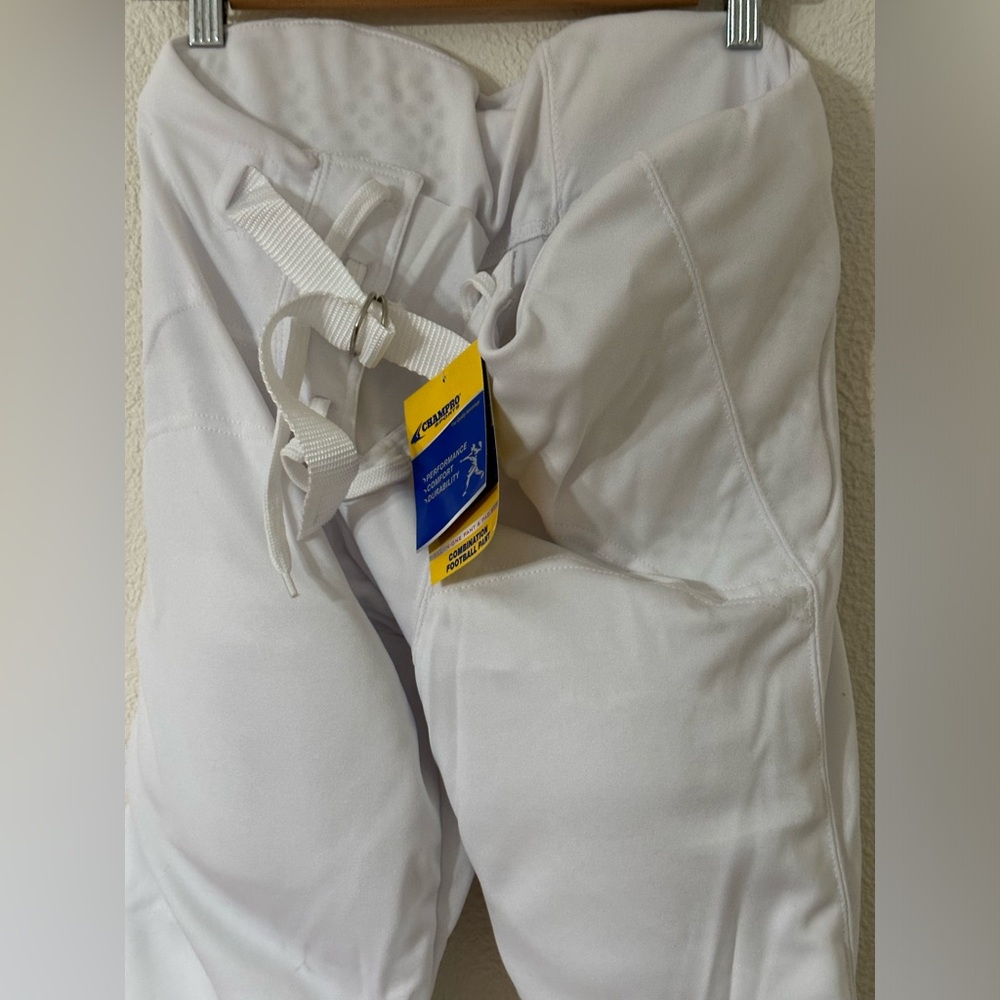 Champro Combination Football Pant Youth White Polyester Size Youth XL NWT - Picture 2 of 7